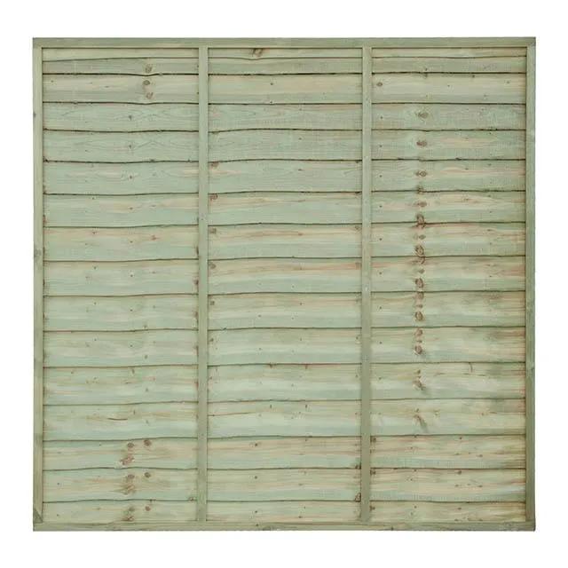 Superior Lap Fence Panel Green 1828 x 1200mm (4x6ft)