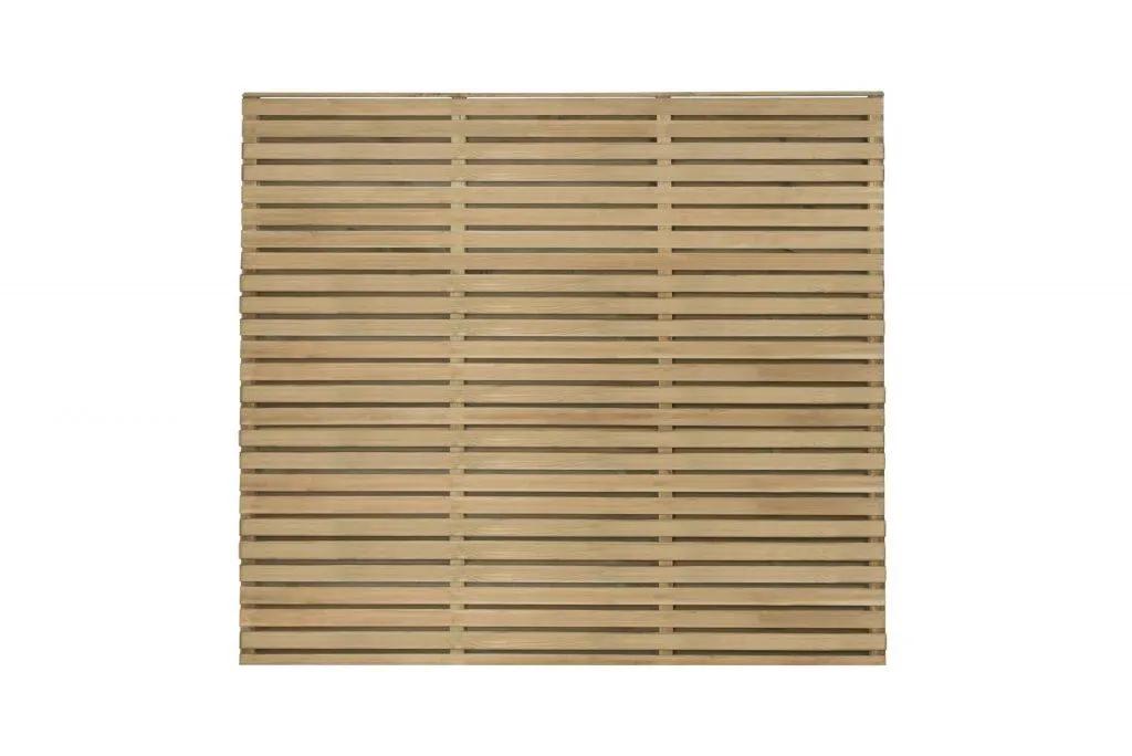Double Slatted Fence Panel Natural 1800 x 1200mm (4x6ft)