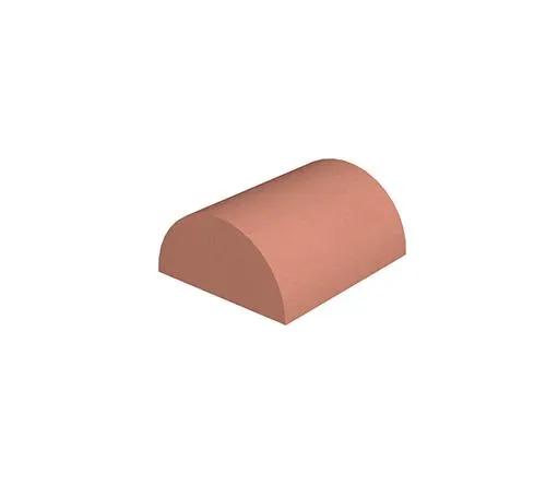 Marley Red Smooth Half Round Ridge Stop End MAKE001ZHSEB