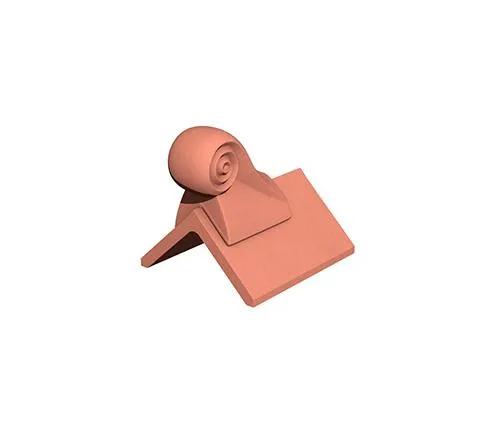 Marley Red Smooth 90° Angled Scroll Finial MAKE001ASCFB