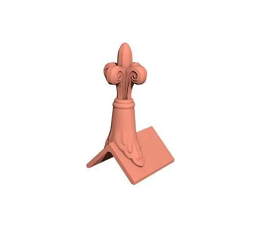 Marley Red Smooth 90° Fleur de Lys Finial MAKE001AFDFB