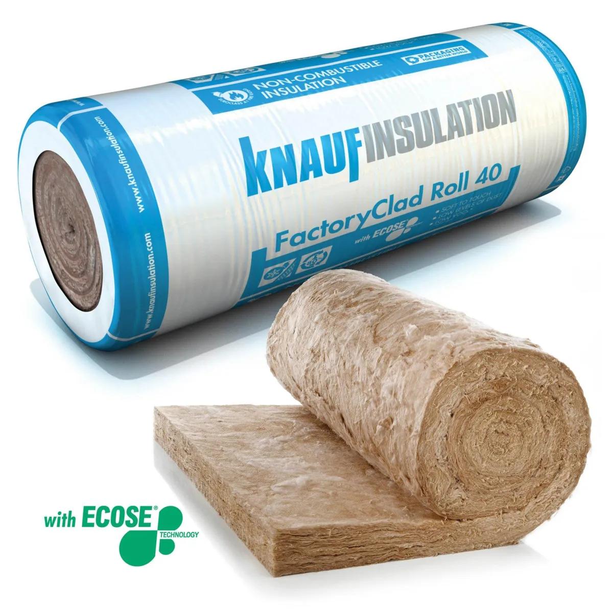 Knauf FactoryClad Roll 40 (Uncut) 300mm – 1200mm (1x1200) x 3.2m (3.84m²)