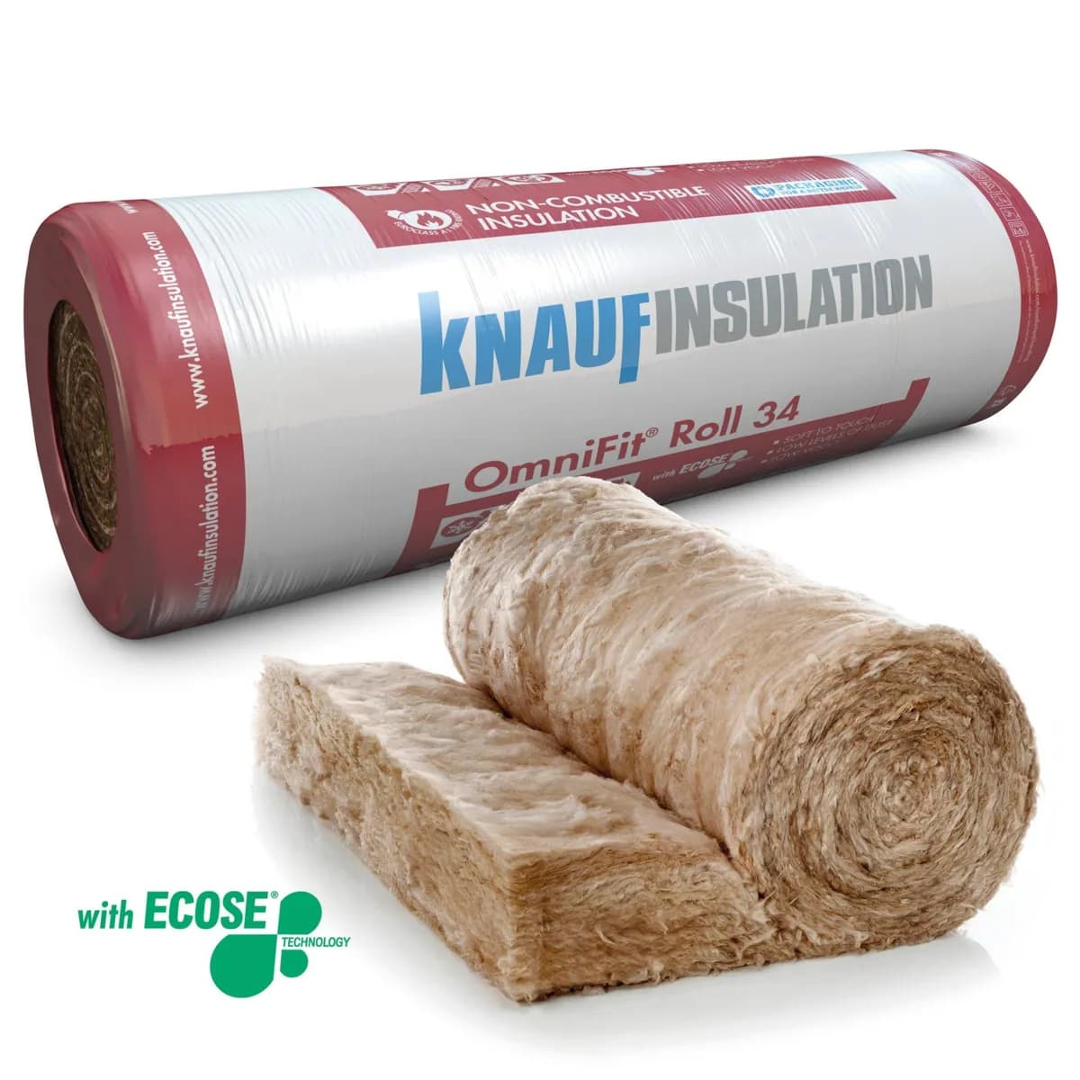 Knauf OmniFit® Roll 34 (Uncut) 140mm – 1200mm x 4.2m (5.04m²)