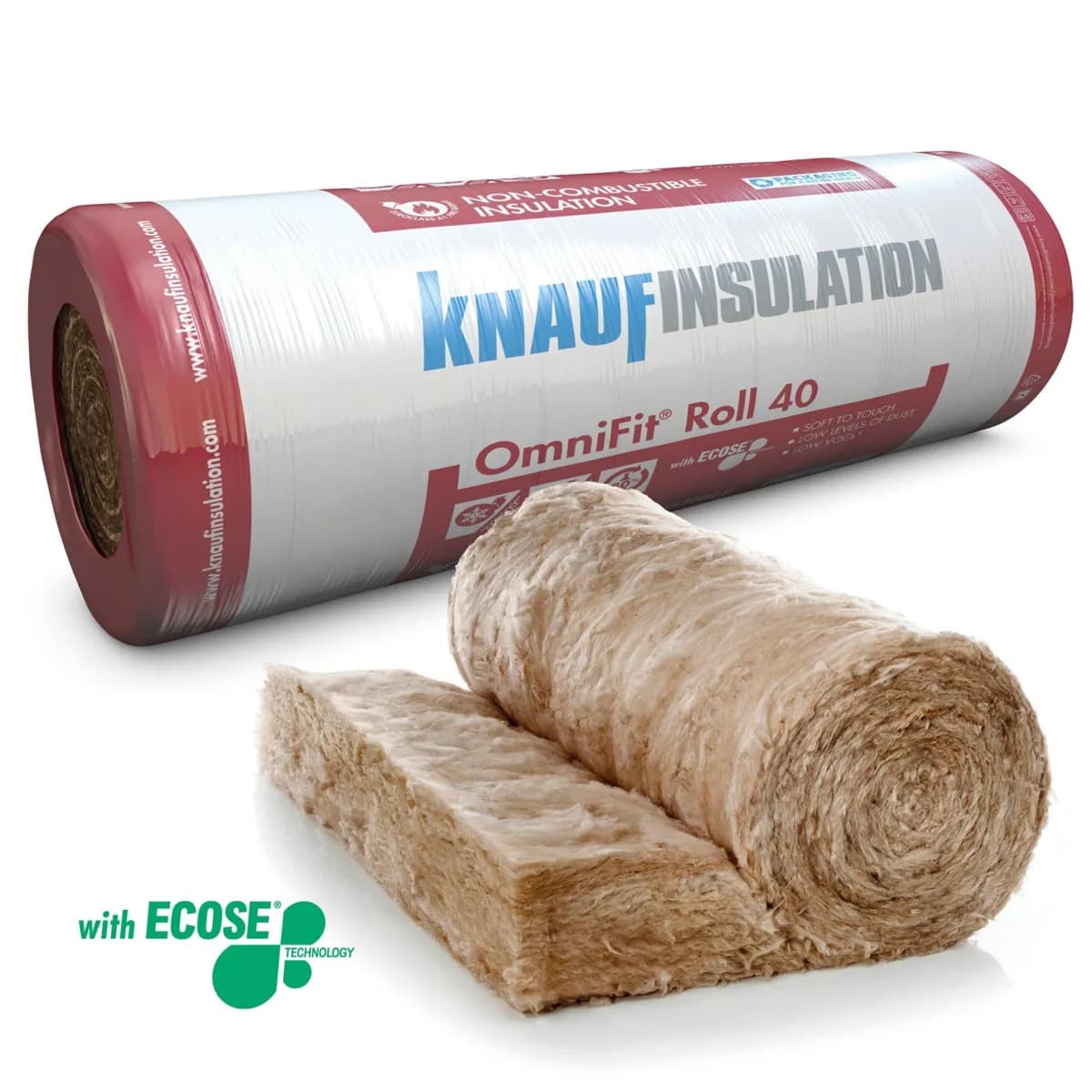 Knauf OmniFit® Roll 40 (Combi–cut) 150mm – 1200mm (2x600/3x400) x 4.5m (5.46m²)