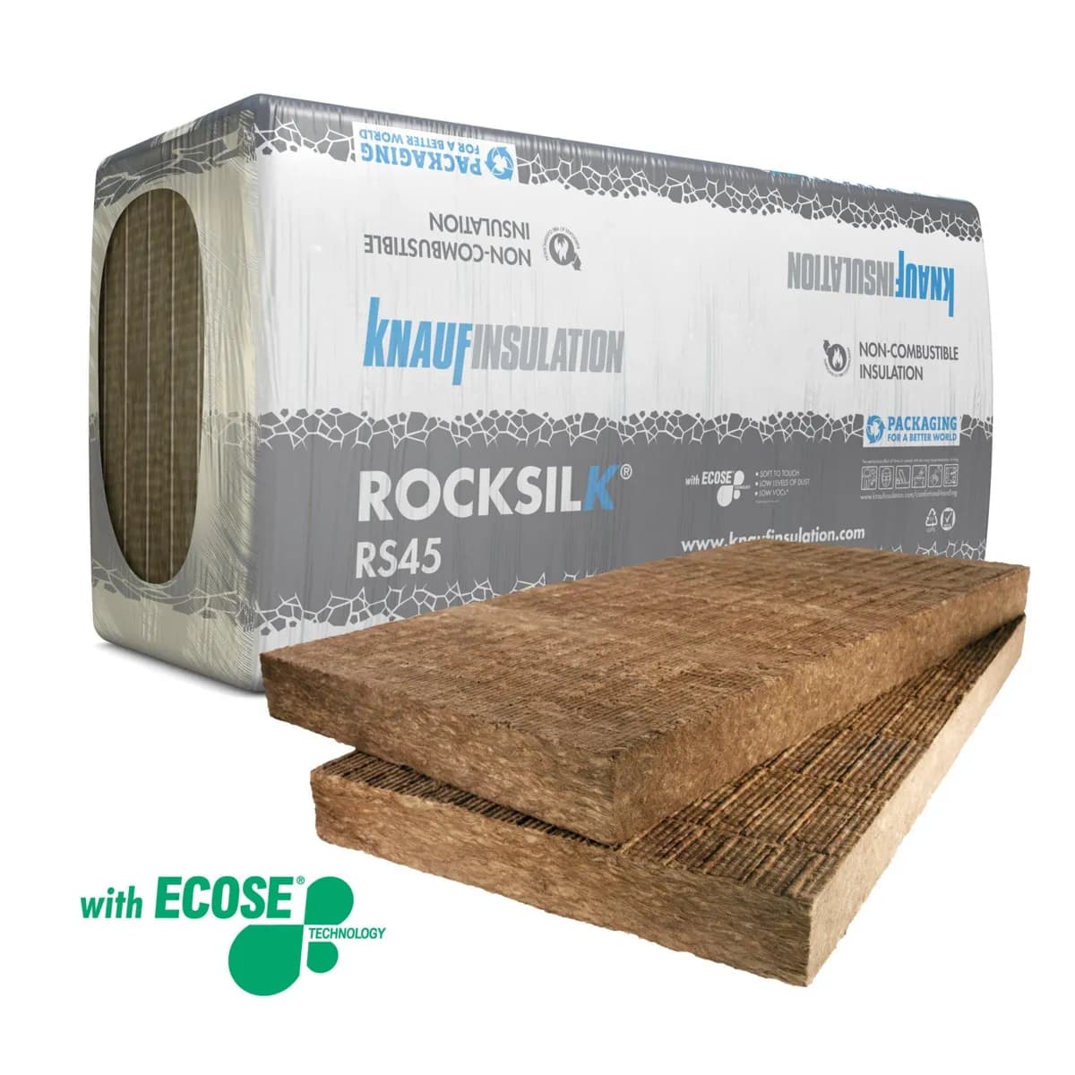 Knauf Rocksilk® RS45 150mm – 600mm x 1200mm (2.16m²)
