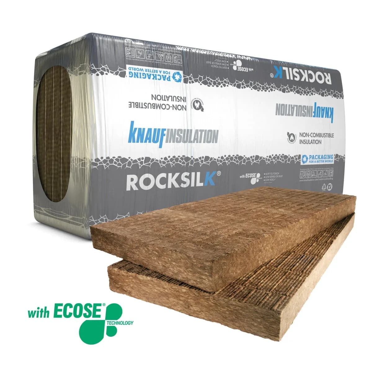 Knauf Rocksilk® RS80 75mm – 600mm x 1200mm (2.88m²)