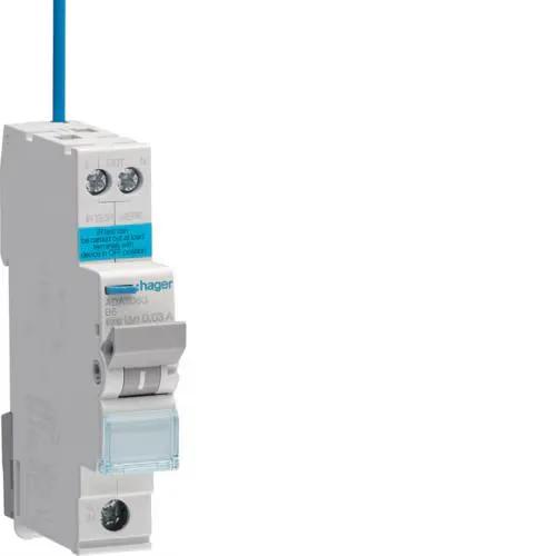 Hager ADA306G RCBO B Type A 6kA 6A 30mA