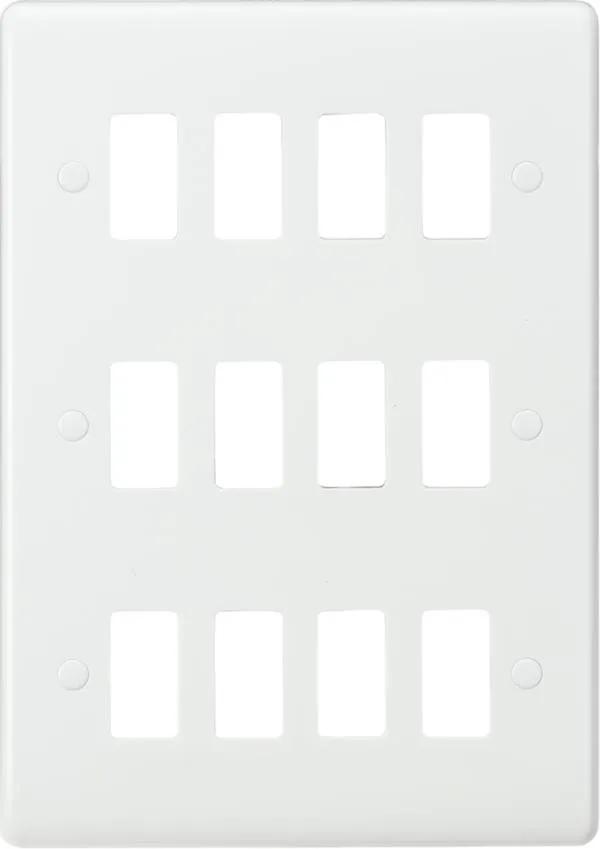 Curved edge 12G grid faceplate
