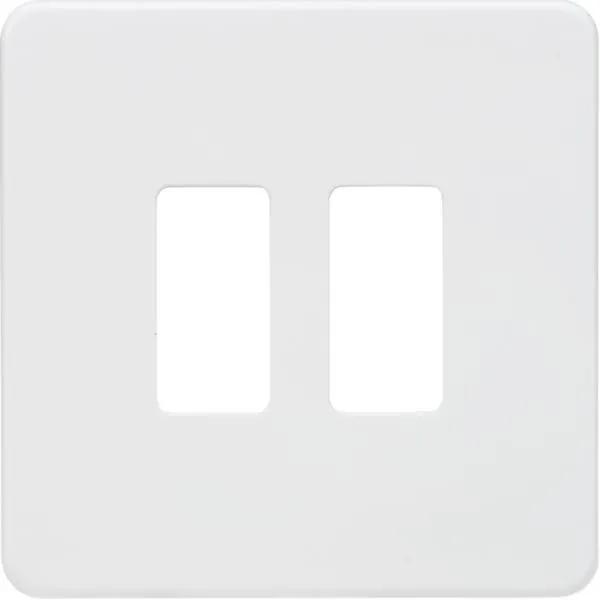Screwless 2G grid faceplate – matt white (White)