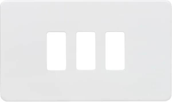 Screwless 3G grid faceplate – matt white (White)