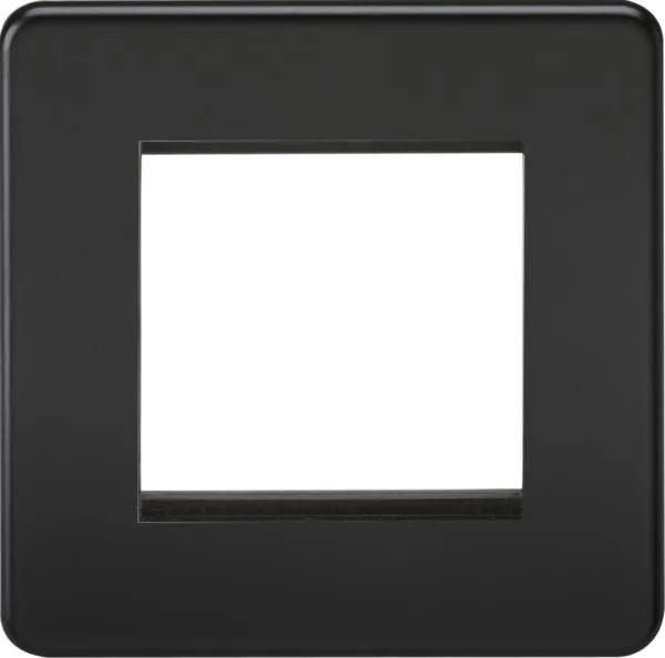 Screwless 2G Modular Faceplate – Matt Black