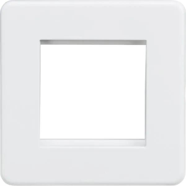 Screwless 2G Modular Faceplate – Matt White