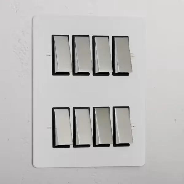 Corston 8G Two Way Rocker Switch (Paintable Polished Nickel Black)