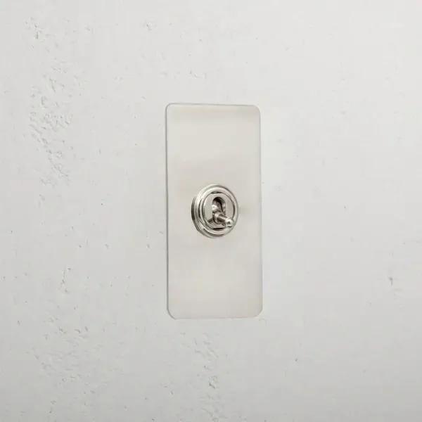Corston 1G Architrave Two Way Toggle Switch (Polished Nickel)