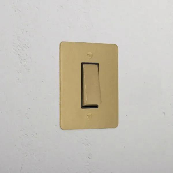 Corston 1G Two Way Rocker Slimline Switch (Antique Black Brass)