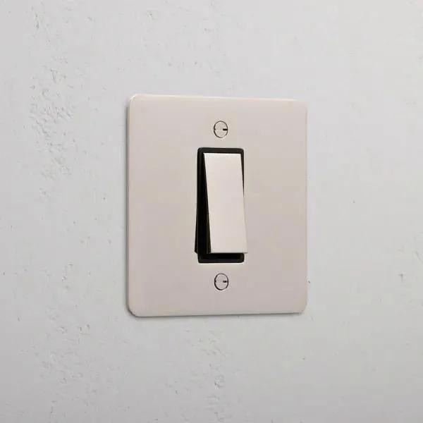 Corston 1G Two Way Rocker Switch (Polished Nickel Black)