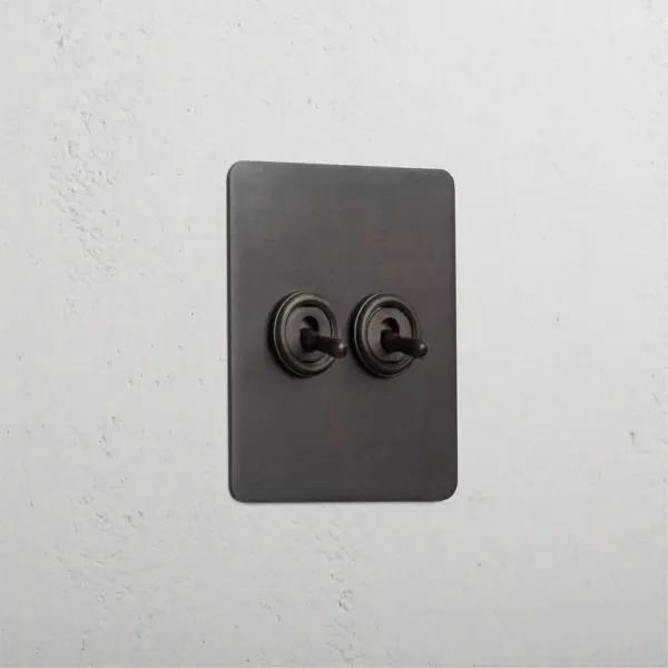Corston 2G Two Way Toggle Slimline Switch (Bronze)