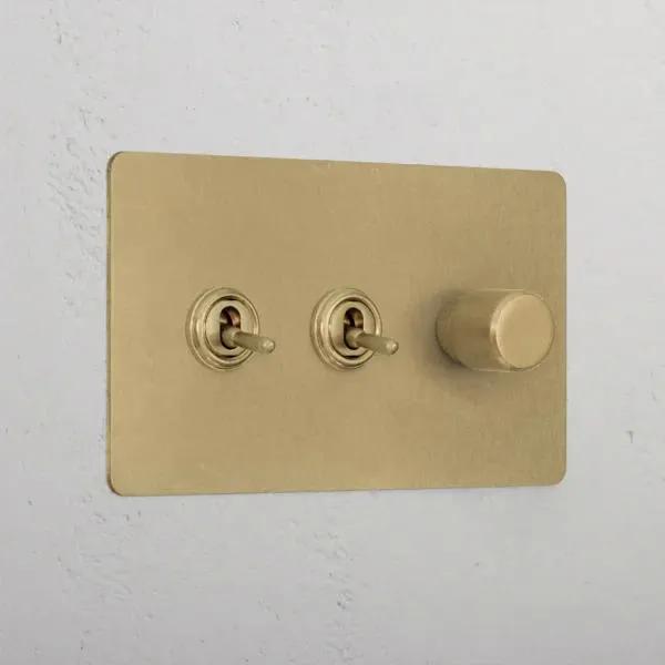 Corston 3G Mixed Switch 2T1D (Antique Brass)