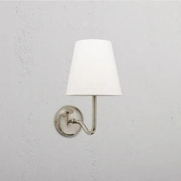 Corston Malvern Medium Wall Light Alabaster White (Polished Nickel)