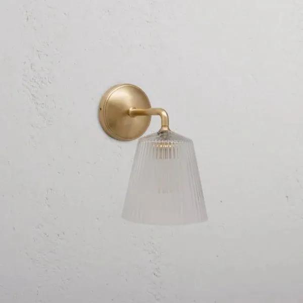 Corston Richmond Medium Wall Light Fluted Glass (Antique Brass)