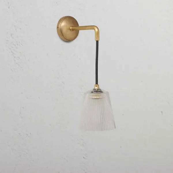 Corston Richmond Small Hanging Wall Light Fluted Glass (Antique Brass)