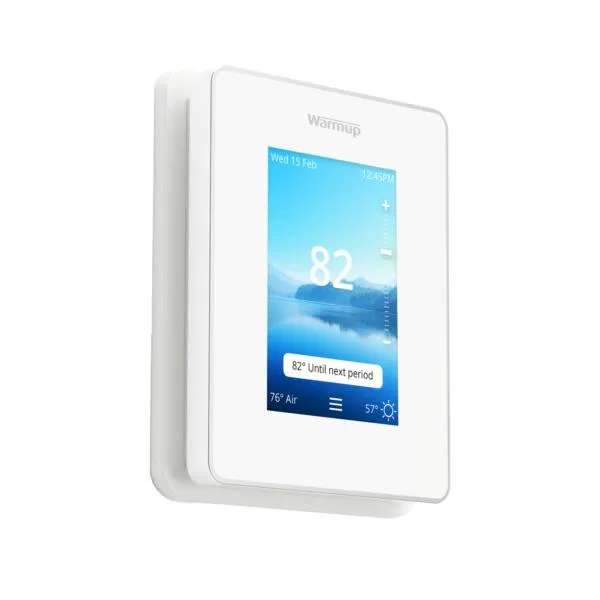 Warmup 6iE Wi-Fi Programmable Thermostat Bright Porcelain