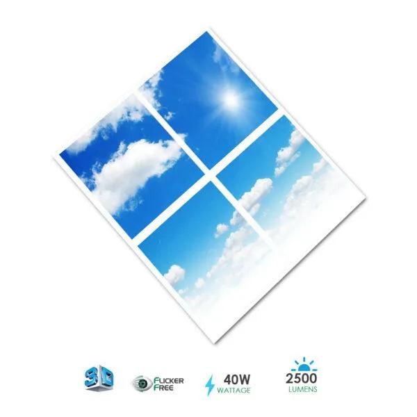60X60 LED Sky Ceiling Panel 3D Effect Set of 4 units