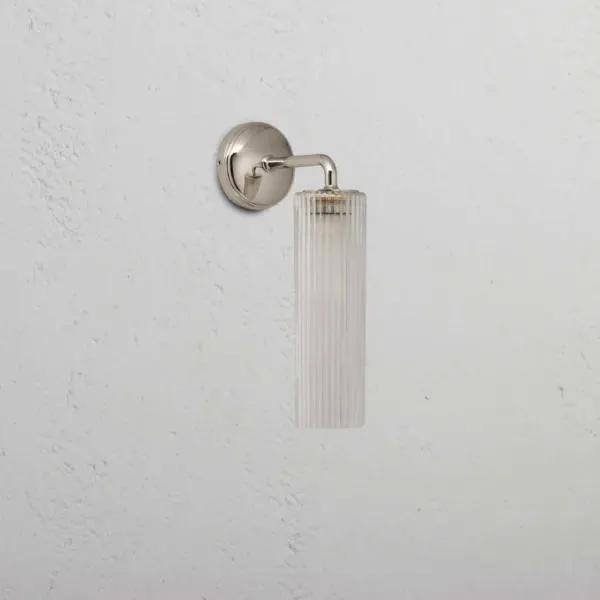 Corston Claremont Small Wall Light Fluted Glass (Polished Nickel)
