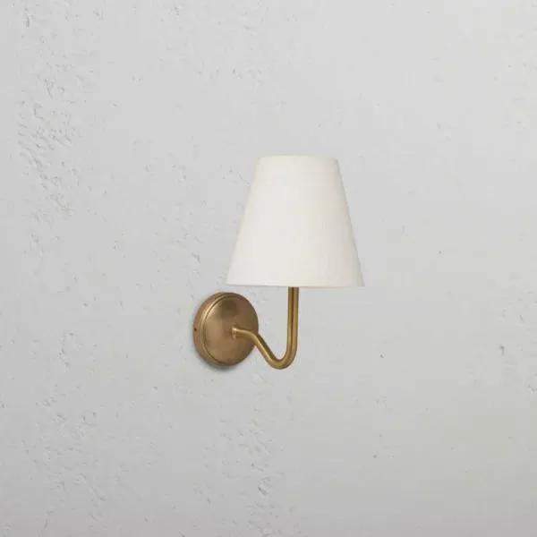 Corston Malvern Small Wall Light Alabaster White (Antique Brass)