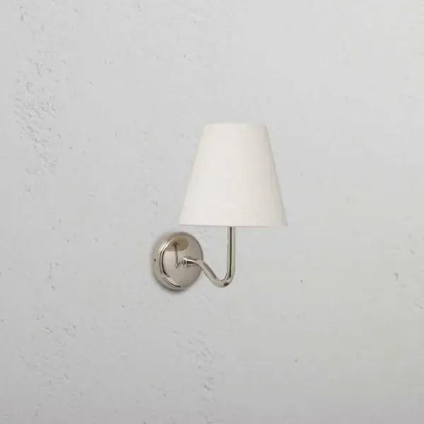 Corston Malvern Small Wall Light Alabaster White (Polished Nickel)