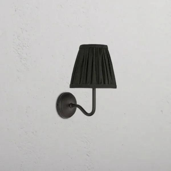 Corston Malvern Small Wall Light Pleated Deep Green (Bronze)