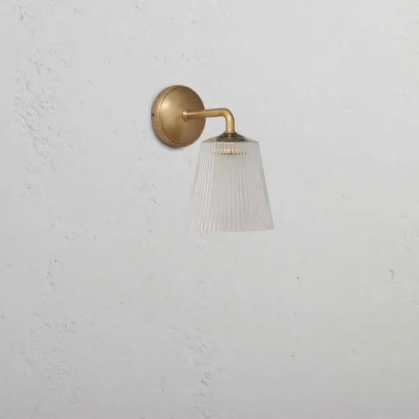 Corston Richmond Small Wall Light Fluted Glass (Antique Brass)