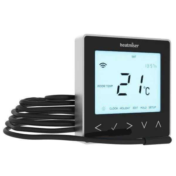 Heatmiser neoStat-e v2 – Sapphire Black – Electric Floor Heating Thermostat