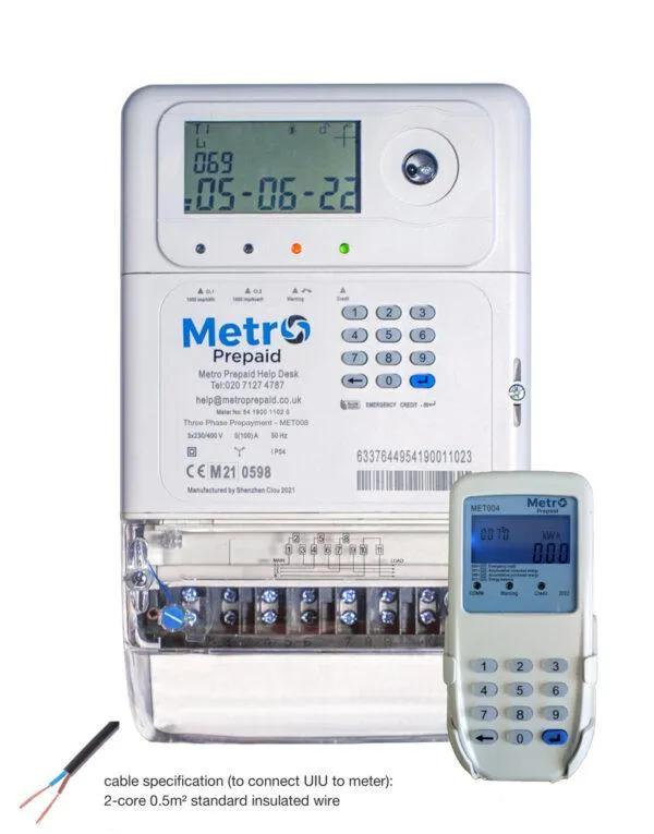 MET008 – METRO DIGITAL PREPAID METER – THREE PHASE