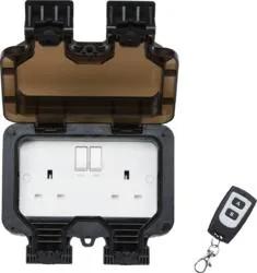 Weatherproof Remote Controlled IP66 13A 2G outdoor Socket