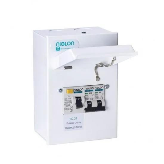 Niglon M3CU4GAR-32A Garage Unit with 63A RCD and 6A+32A MCBs