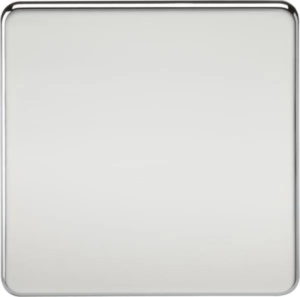 Screwless 1G Blanking Plate – Polished Chrome