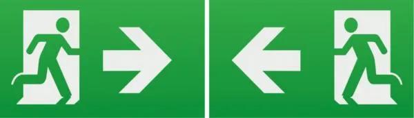 Running Man Legend (kit of 2) with Left/Right Facing Arrow for EMEXIT / EMLREC / EMLSUS / EMXST