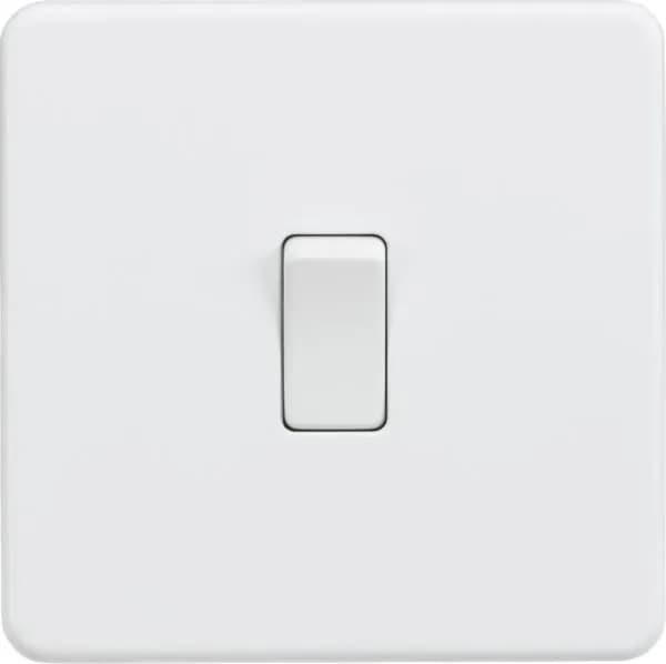 Screwless 10AX 1G intermediate switch – Matt white (White)