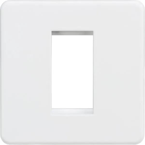 Screwless 1G Modular Faceplate – Matt White