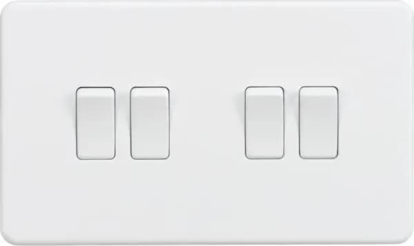 Screwless 10AX 4G 2-Way Switch – Matt White