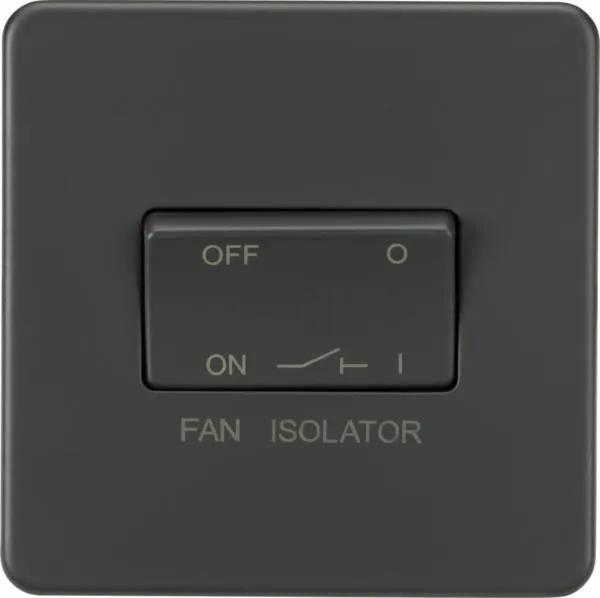 Screwless 10AX 3 pole Fan Isolator Switch – Anthracite