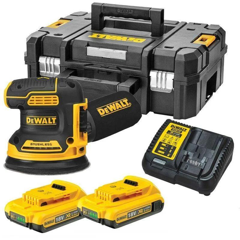 DeWALT DCW210D2 Brushless 18V 125mm Sander With 2x 2.0Ah Batteries
