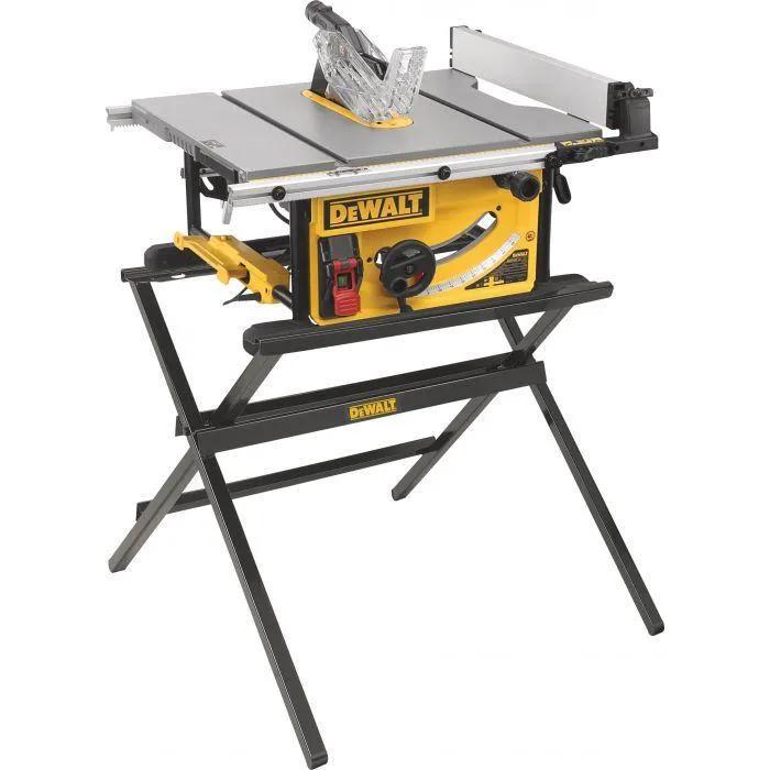 DeWALT DWE7492 250mm Table Saw 240v With DWE74912 Scissor Leg Stand