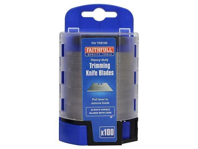 Faithfull FAITKB100 Heavy-Duty Trimming Knife Blades Pack Of 100