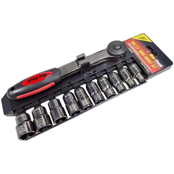 Am-Tech 1/2-inch Black Nickel 11 Piece Socket Set