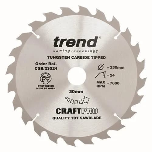 Trend CSB/23024 TCT Craft Saw Blade 230mm x 24T x 30mm