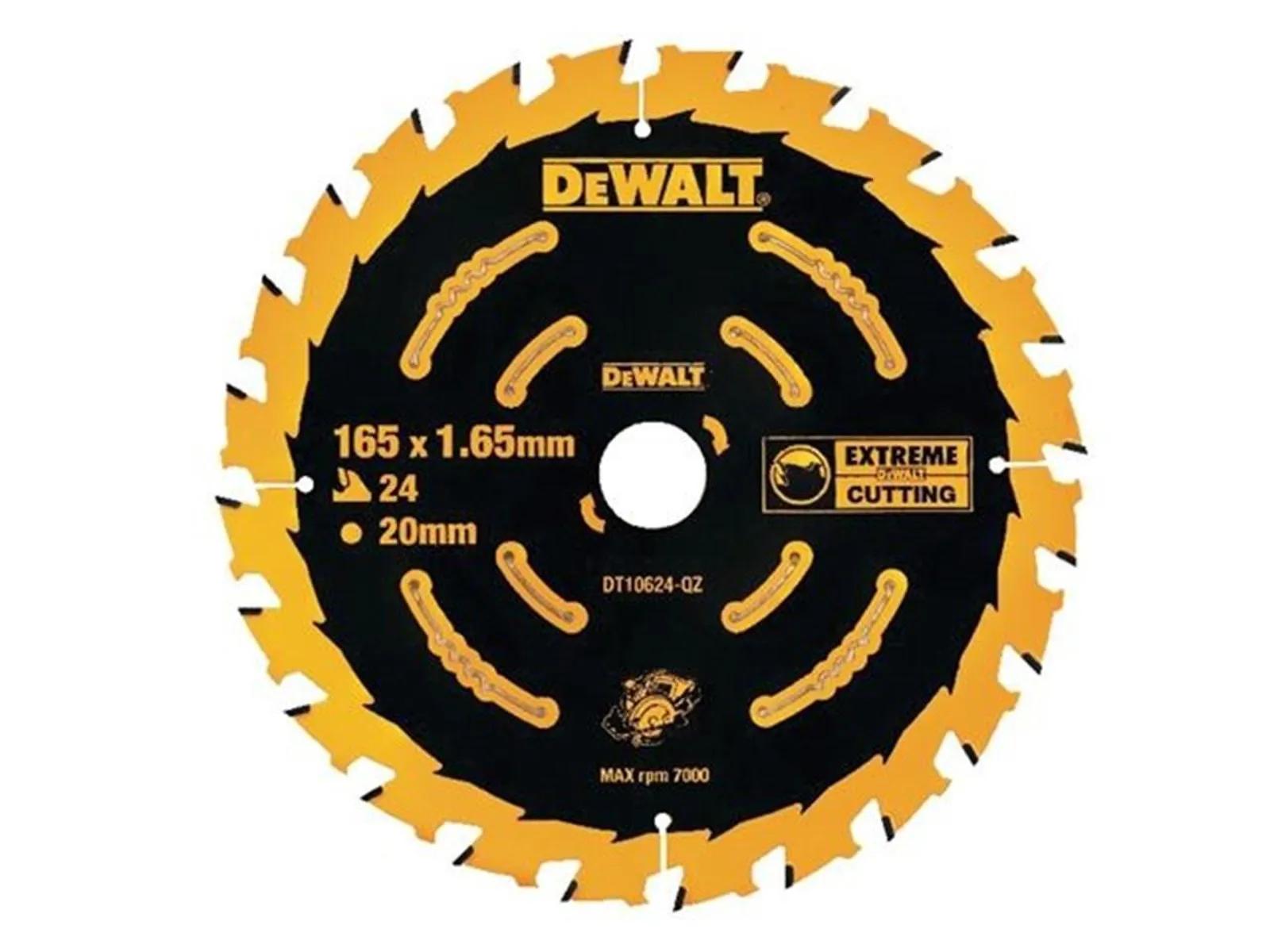 DeWALT DT10624-QZ 165 X 20mm X 24T Extreme Cordless Circular Saw Blade