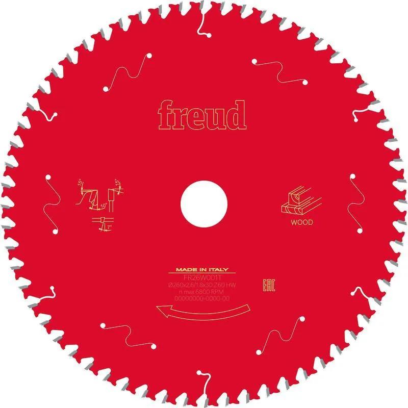 Freud F03FS09782 260mm x 30mm x 60T Wood Table Saw Blade