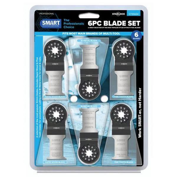 SMART ST6MAK Starlock 6 Piece Multi Tool Blade Pack